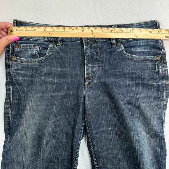 Silver Bootcut Flare Julia Jeans Womens Size 29X32 Dark Wash Mid Rise - Picture 9 of 14